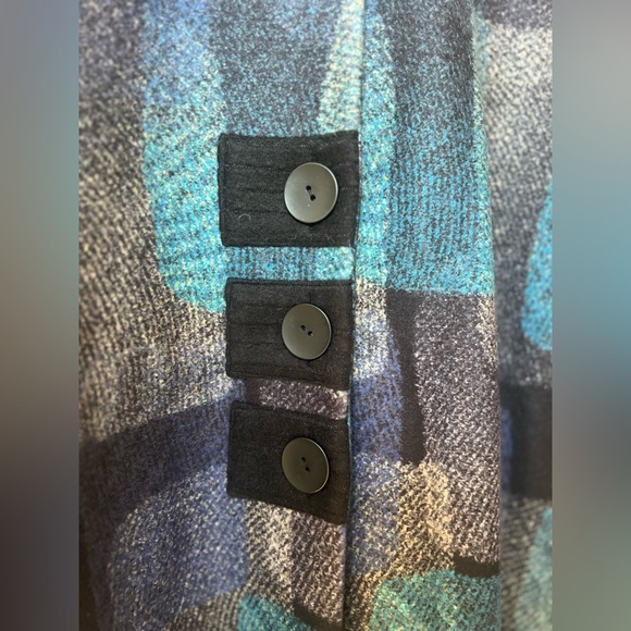 Damee Overlapped Square Button Blue Patch Jacket - new with tags - Picture 3 of 5